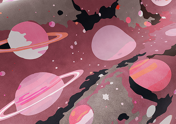 Interstellar, Nebula Pink - Roman Blind - Image 4